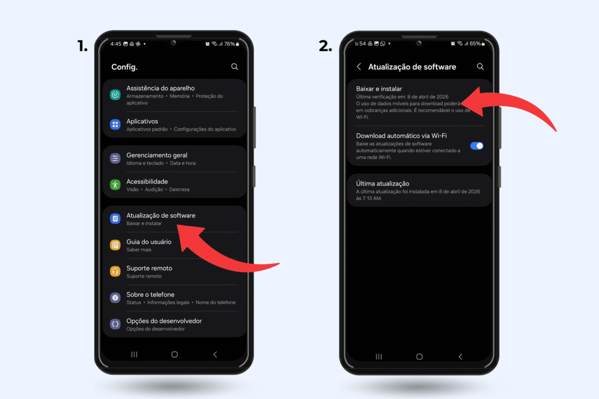 Como atualizar Software no Android
