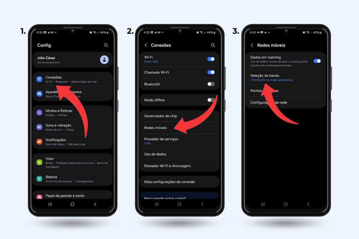 Como mudar a Seleção de Banda